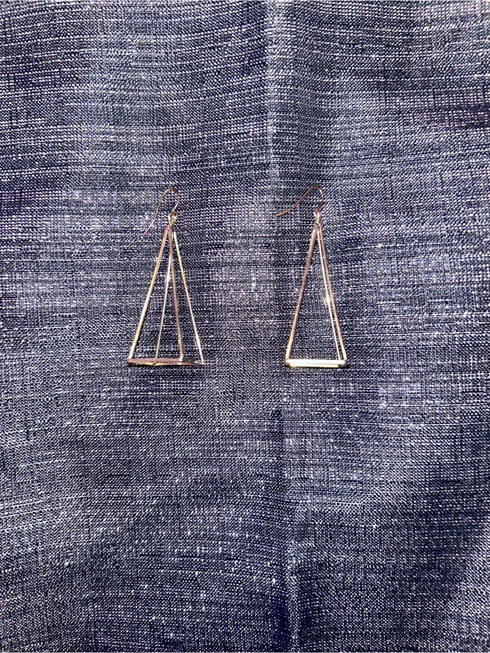 Nordstrom Gold Geometric Triangle Drop Earrings
